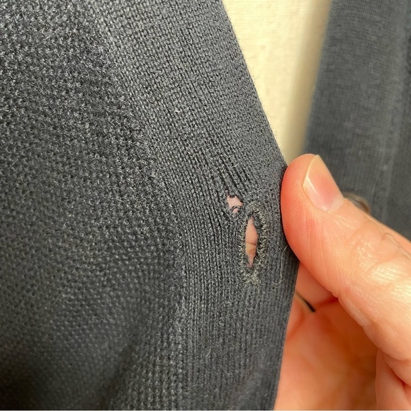 Madewell Inlet Button Up Long Sleeve Cotton Cardigan in Black Small - Picture 13 of 13